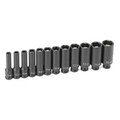 Grey Pneumatic Eagle GY9712MDG 1/4" Drive 12 Pieces Deep Metric Magnetic Impact Set GY9712MDG